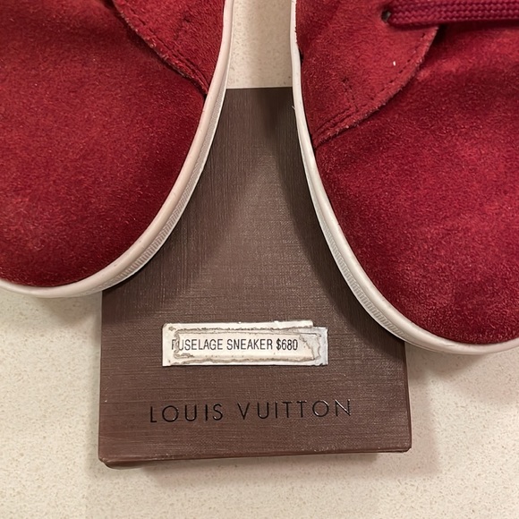 Louis Vuitton - Red Suede Sneakers - Picture 8 of 10
